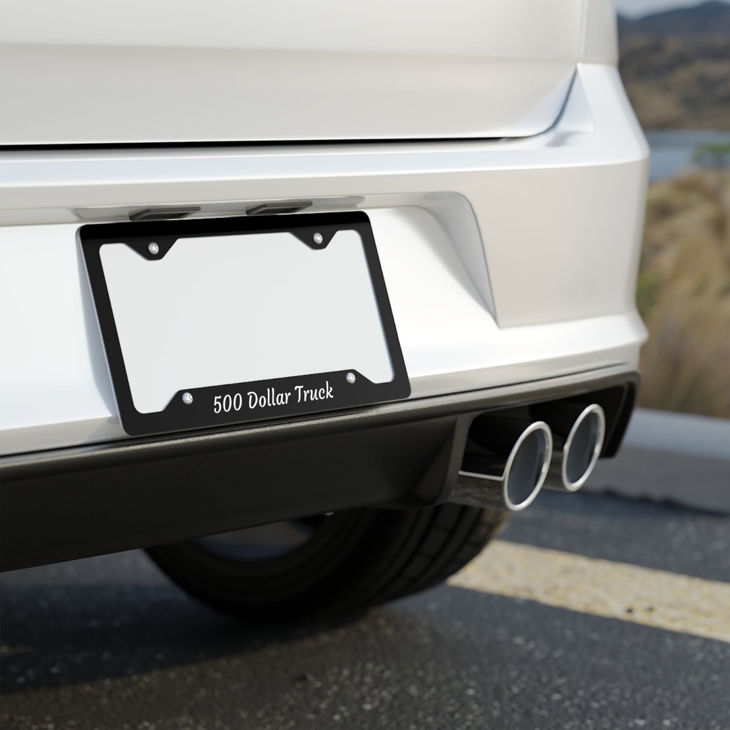 Metal License Plate Frame 500 Dollar Truck